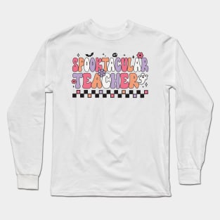 Spooktacular Teacher / Retro Style Long Sleeve T-Shirt